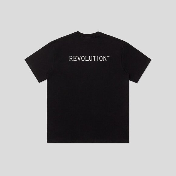 BNWT Revolution of 1995 - Logo Men's Evergreen Loose Fit T-Shirt / Black - Picture 1 of 7